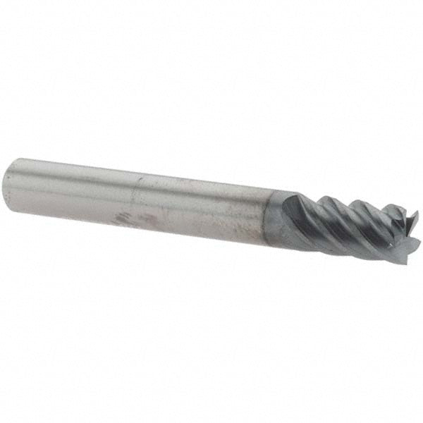 1/4" 5-Flute Solid Carbide Square End Mill, AlCrN - Supermill 5251813