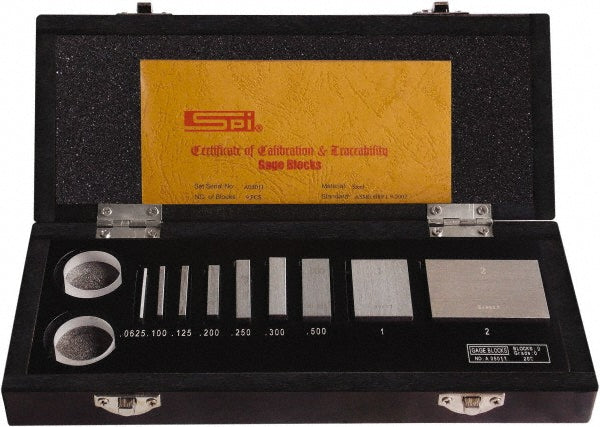 9-Piece Gage Block, Grade 0 - SPI 11-346-4
