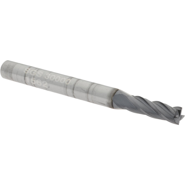 5/32" 4-Flute Solid Carbide Square End Mill, AlTiN - SGS 30000