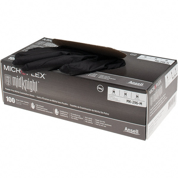 Black Nitrile Gloves - Ansell MK-296-M