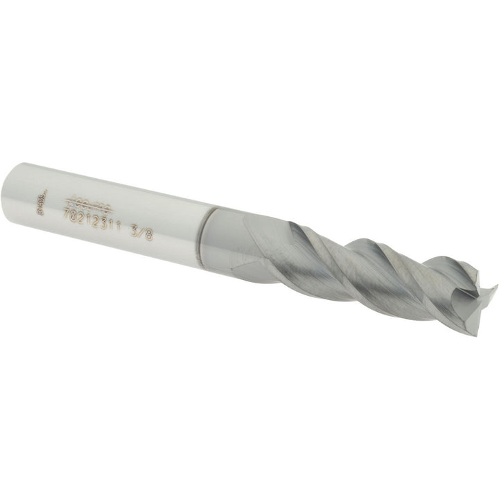 3/8" 3-Flute Solid Carbide Square End Mill, nACRo - Accupro 12178925