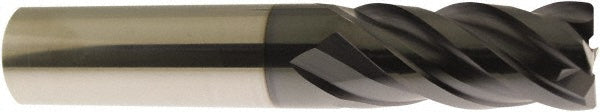1/2in" 4-Flute Solid Carbide Corner Radius End Mill, AlTiN - Accupro 12180535