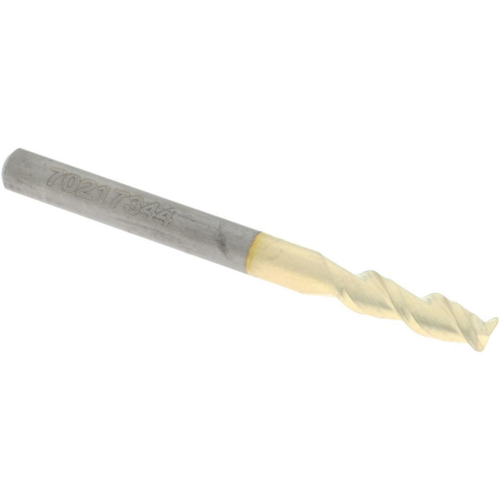 1/8" 2-Flute Solid Carbide Corner Radius End Mill, ZrN - Accupro 312918