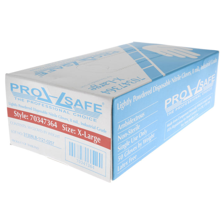 Blue Nitrile Gloves - PRO-SAFE 63-338/XL