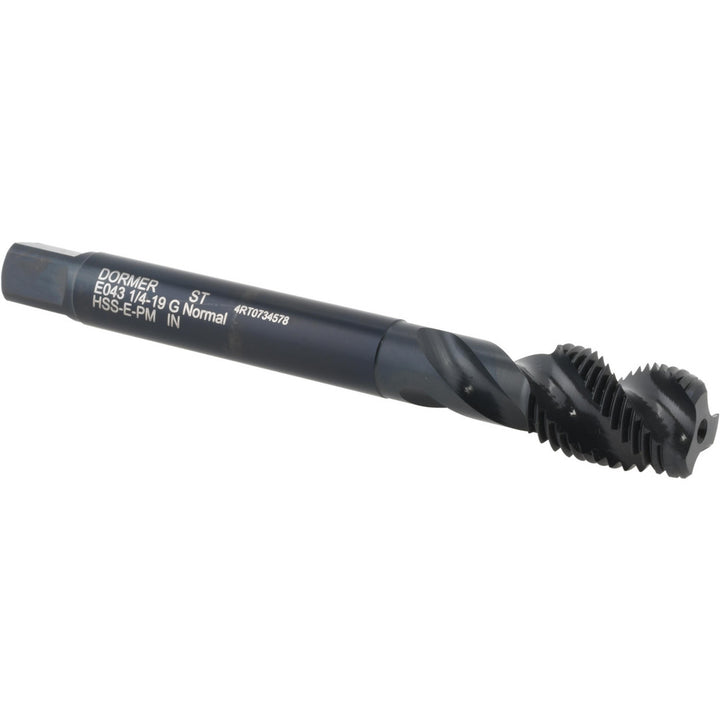 1/4-19 G(BSP) Cobalt Straight Flute Tap, Oxide - Dormer Pramet 5973964