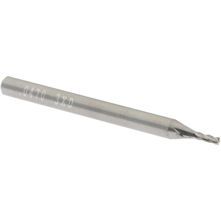 3/64" 4-Flute Solid Carbide Square End Mill - SGS 00556