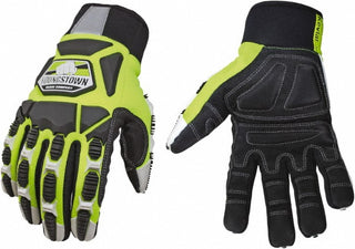 2X-Large Black; High-Visibility Lime Kevlar Cut, Puncture & Abrasion-Resistant Gloves - Youngstown 09-9083-10-XXL