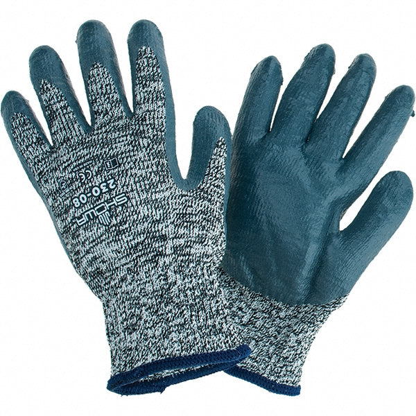 Medium Black; Gray HPPE; Spandex; Polyester Abrasion Resistant Gloves - SHOWA 230-08