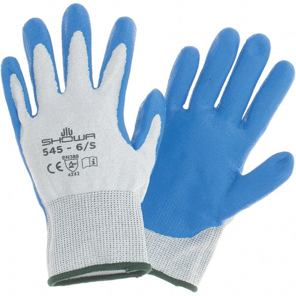 Small Blue; White HPPE Cut & Puncture-Resistant Gloves - SHOWA 545S-06