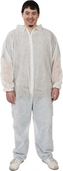 Medium White Protective Garment - PRO-SAFE KM-CVL-NW-E-MED-WHITE