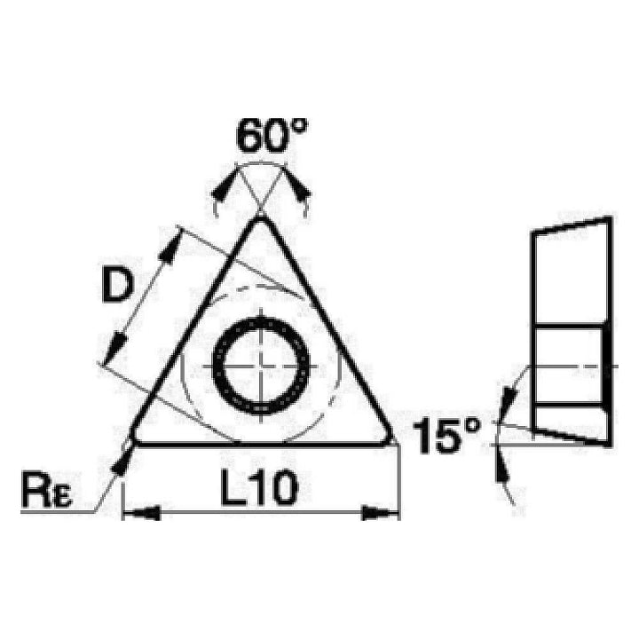 TDHH07S102 Carbide Insert, Grade CG5, TiN - Widia 2828398