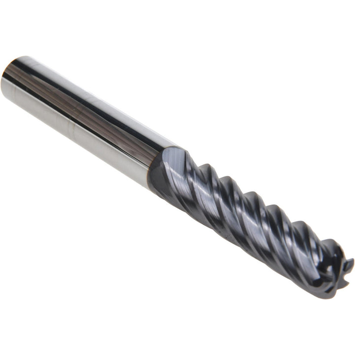 3/8" 6-Flute Solid Carbide Corner Radius & Corner Chamfer End Mill, AlTiN+ - Accupro 72079445