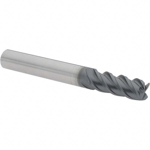 0.3150in" 4-Flute Solid Carbide Corner Radius End Mill, AlTiN - Iscar 5621084