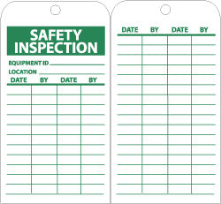DATE___ BY ___ DATE ___ BY ___ (Side 2); SAFETYSPECTION EQUI Tag - AccuformNMC RPT170