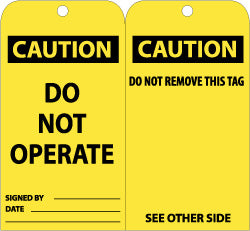 CAUTION Tag - AccuformNMC RPT174