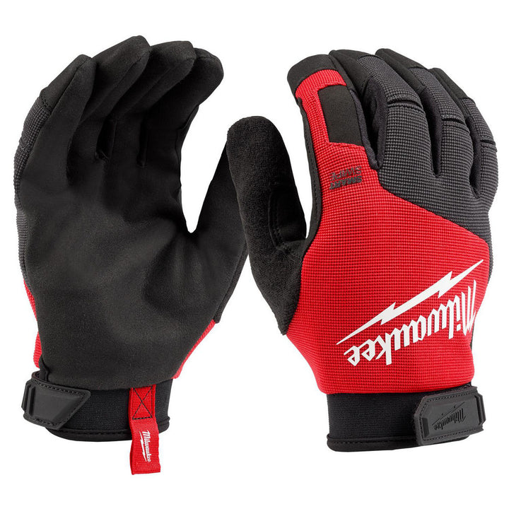 Medium Black; Red Synthetic Leather General Purpose Gloves - Milwaukee Tool 48-73-8521