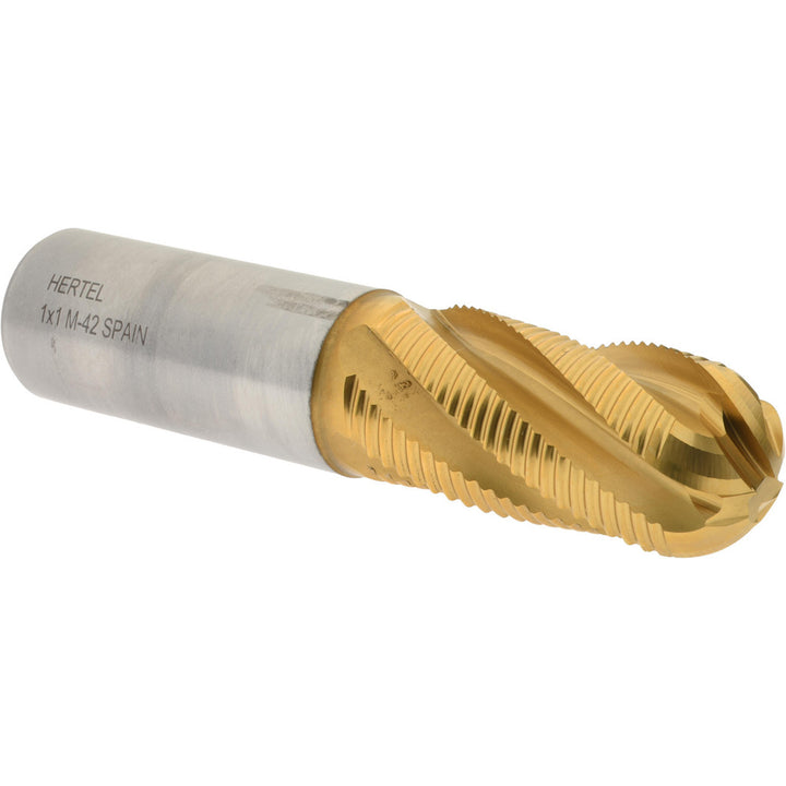 1.0000" 5-Flute Cobalt Single End Mill, TiN - Hertel 72846561