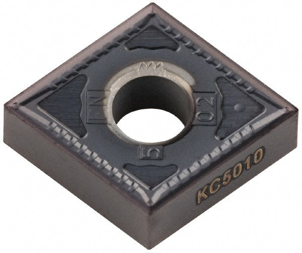 C - Diamond (Rhombic) 80-Deg 1/2" IC Carbide Insert, Grade KC5010, TiAlN - Kennametal 1926595