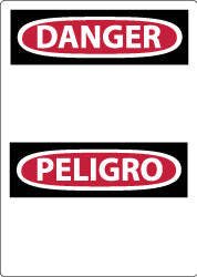 Danger - Blank No Legend Sign - AccuformNMC ESD1RC