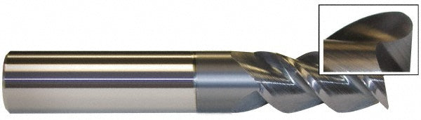 3/4" 3-Flute Solid Carbide Corner Radius End Mill, AlTiN - Accupro 12179358