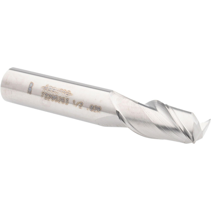 1/2" 2-Flute Solid Carbide Corner Radius End Mill - Accupro 12181465