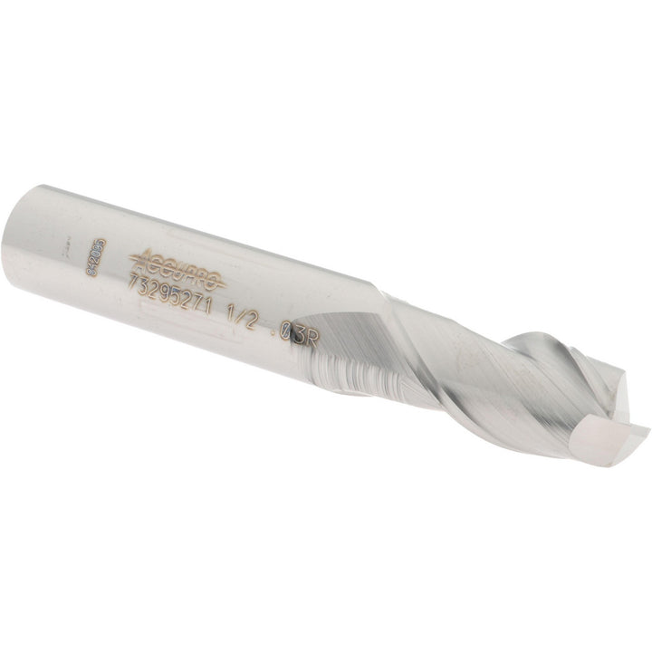 1/2" 2-Flute Solid Carbide Corner Radius End Mill - Accupro 12181466