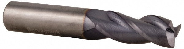 3/8" 3-Flute Solid Carbide Corner Radius End Mill, TiCN - Accupro 12179677