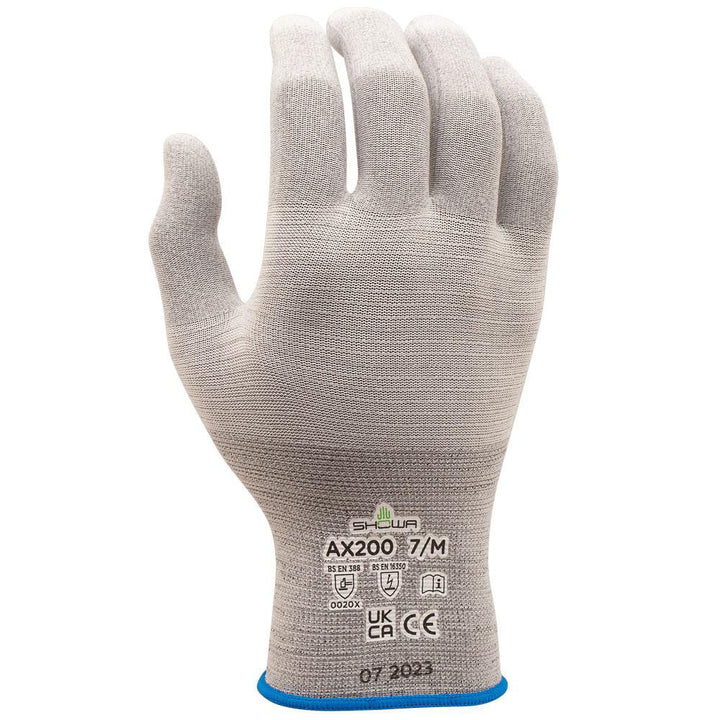 Small Gray Polyurethane Gloves - SHOWA AX200S-06
