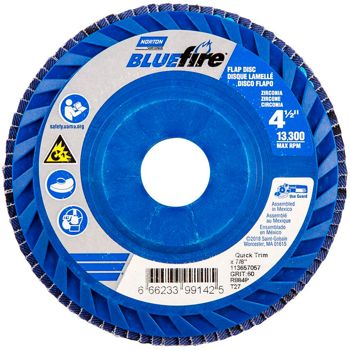 4-1/2" 60-Grit Zirconia Alumina Disc - Norton 66623399142