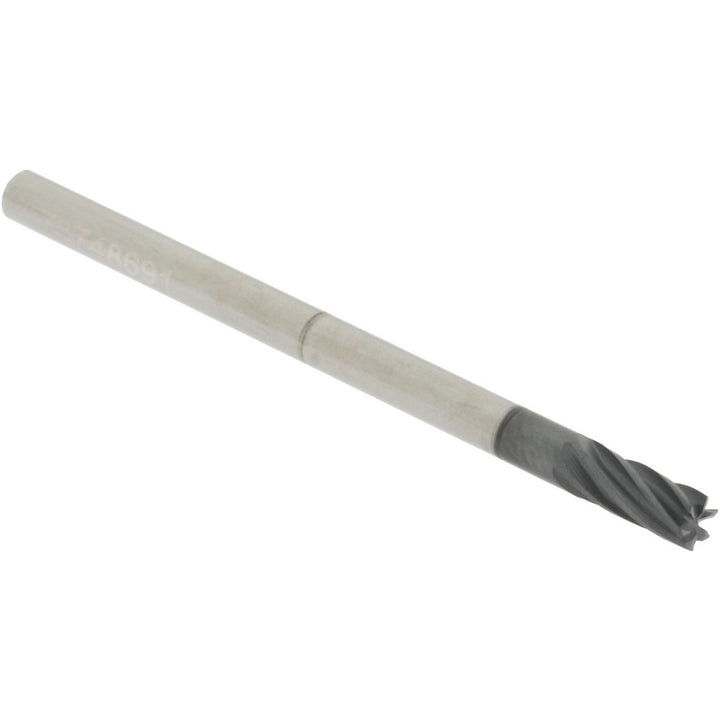 1/8" 6-Flute Solid Carbide Square End Mill, AlTiN - Accupro 2500175