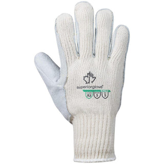 Large White Cotton; Nylon Cut, Puncture & Abrasion-Resistant Gloves - Superior Glove Works SCPSCLP-L