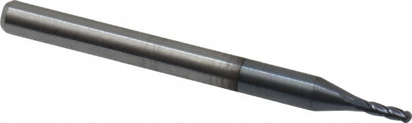 3/64" 4-Flute Solid Carbide Ball End Mill, AlTiN - Accupro 12177103