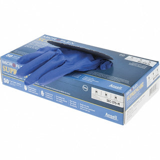 Blue Latex Gloves - Ansell SEC-375-M