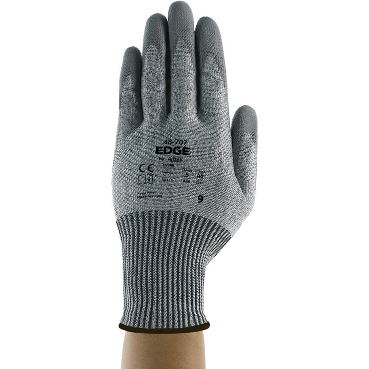 Gray Polyester; Fiberglass; Spandex; Nylon; HPPE Cut, Puncture & Abrasion-Resistant Gloves - Ansell 48707080