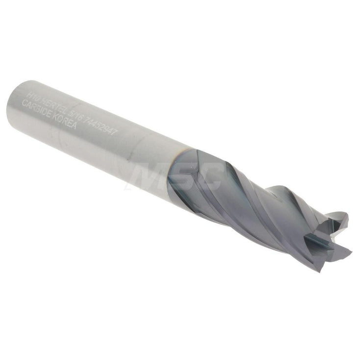 5/16" 4-Flute Solid Carbide Square End Mill, AlTiN - Hertel 750224