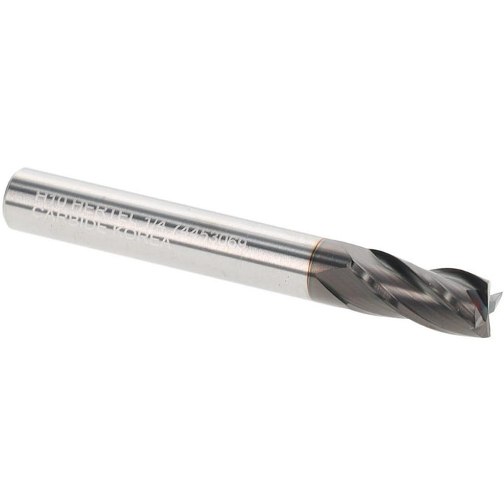 1/4" 4-Flute Solid Carbide Square End Mill, TiCN - Hertel 750371