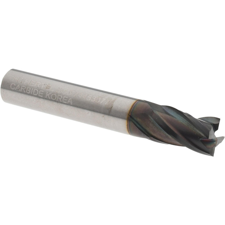 5/16" 4-Flute Solid Carbide Square End Mill, TiCN - Hertel 750555