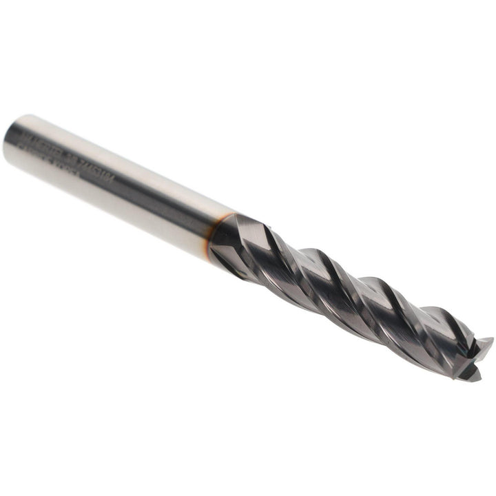 3/8" 4-Flute Solid Carbide Square End Mill, TiCN - Hertel 750435