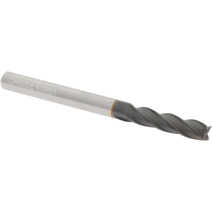 1/8" 4-Flute Solid Carbide Square End Mill, TiCN - Hertel 750446