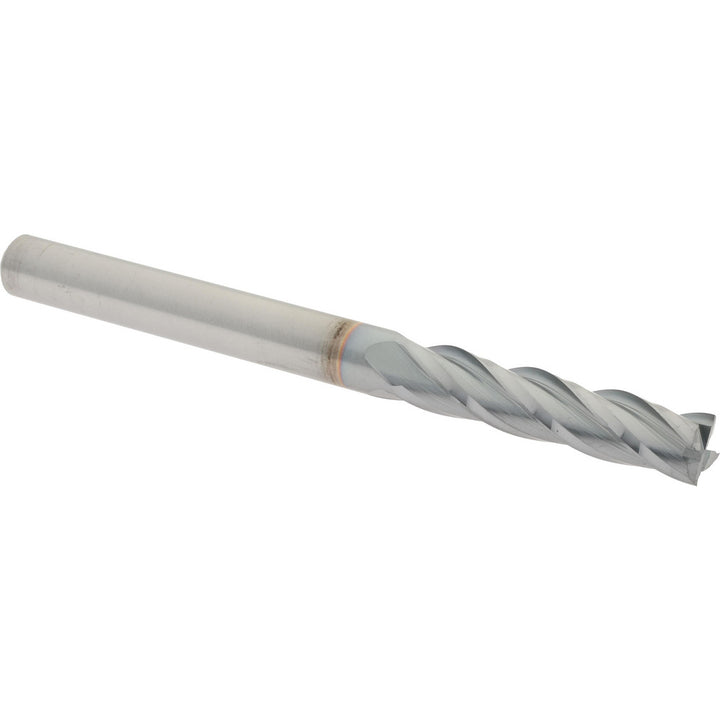 1/4" 4-Flute Solid Carbide Square End Mill, TiCN - Hertel 750380