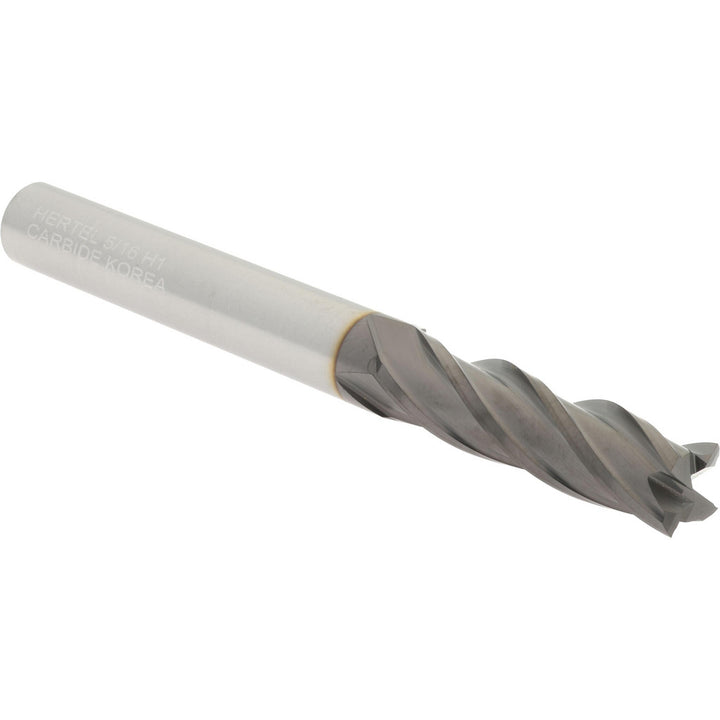 5/16" 4-Flute Solid Carbide Square End Mill, TiCN - Hertel 750438