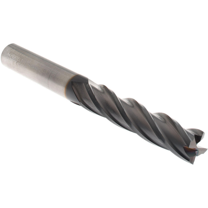 7/16" 4-Flute Solid Carbide Square End Mill, TiCN - Hertel 750537