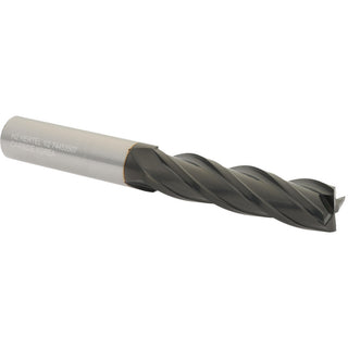 1/2" 4-Flute Solid Carbide Square End Mill, TiCN - Hertel 750240