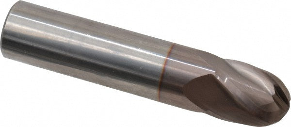 5/8" 4-Flute Solid Carbide Ball End Mill, TiCN - Hertel EG99924536