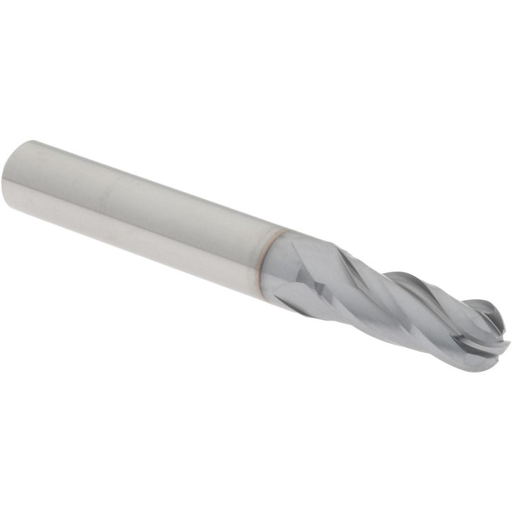 9/32" 4-Flute Solid Carbide Ball End Mill, TiCN - Hertel EG99924526