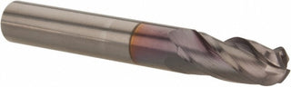 5/16" 4-Flute Solid Carbide Ball End Mill, TiCN - Hertel EG250020