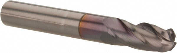 5/16" 4-Flute Solid Carbide Ball End Mill, TiCN - Hertel EG250020
