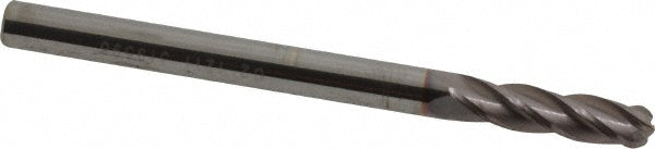 3/16" 4-Flute Solid Carbide Ball End Mill, TiCN - Hertel EG060012