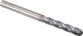 5/16" 4-Flute Solid Carbide Ball End Mill, TiCN - Hertel EG062020