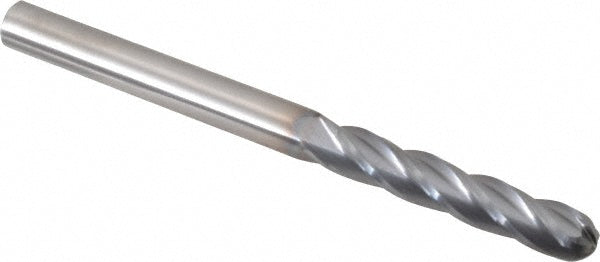 5/16" 4-Flute Solid Carbide Ball End Mill, TiCN - Hertel EG062020